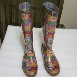 COACH/POPPY🎀 Women's tall jelly rain boots